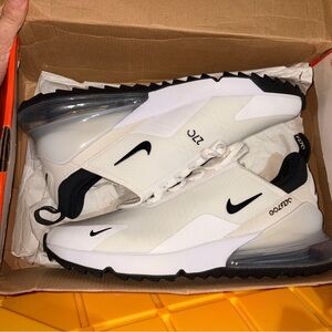 Nike Air Max 270 Golf shoes in White and Black